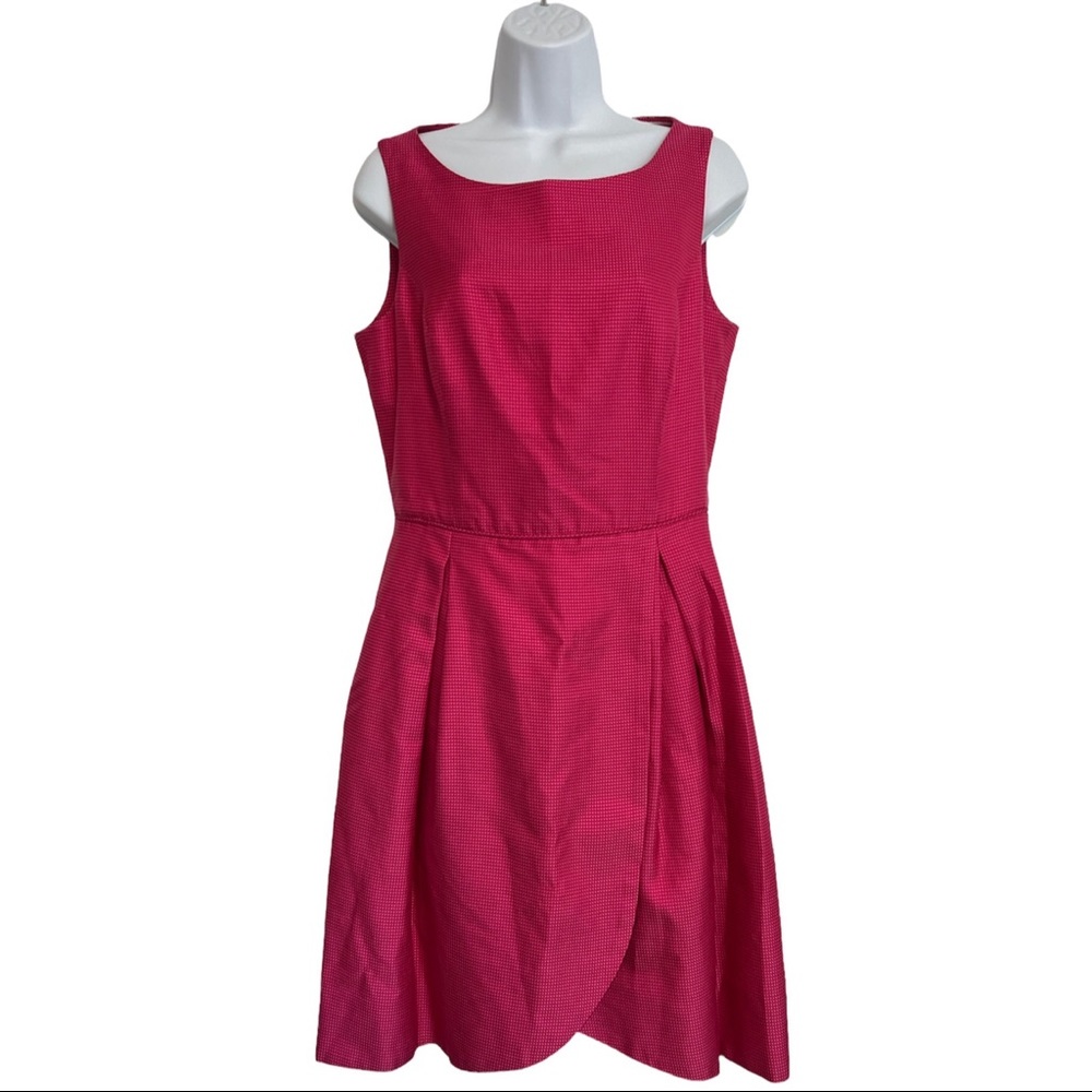 Jane Summers For Belk Dress Pink Silk Blend Sleeveless Pleated Skirt Size 10